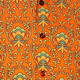 Wallpaper-Flower rust , green , turquoise