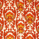 Wallpaper-Flower creme , rust , mustard