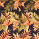 Shortsl. Jungle Plants navy, green, rose