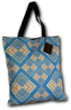 Tote-Bag Rhombus blue-yellow