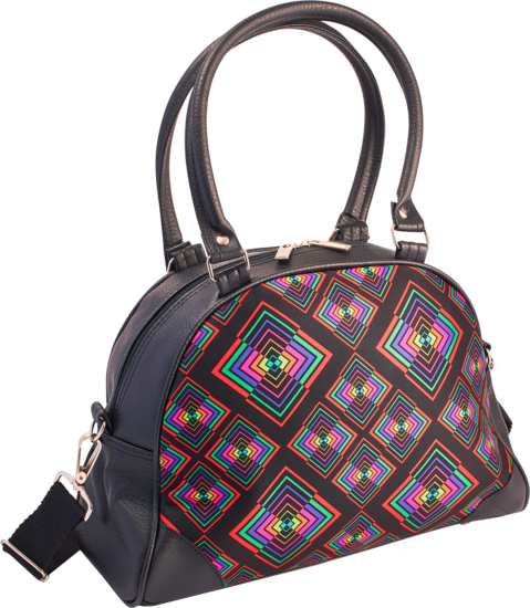 Hand-Bag Rhombus black-colourful