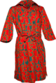 Feelgood-Dress 3/4-Arm Moloko petrol-red-orange