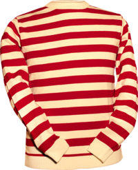 Jumper Stripes creme-red