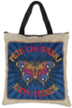 Tote-Bag Butterfly charcoal-rainbow