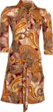 3/4-Arm-Dress Paisley & Stripes creme, bordeaux, orange