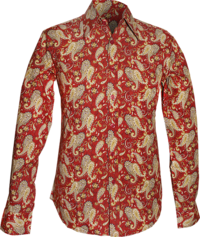 Paisley rust , grey , creme