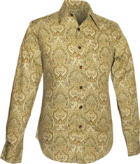 Ornamentical Paisley creme , green , brown