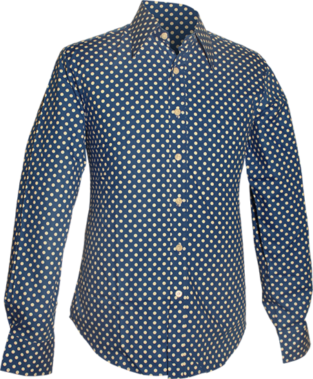 Polka-Dots blue-white