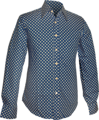 Polka-Dots blue-white