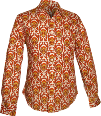 Wallpaper-Flower creme , rust , mustard