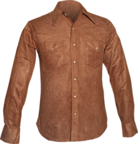 Cowboy-Shirt Simulated Suede light-brown