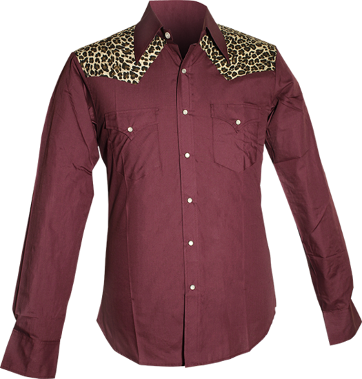 Cowboy-Shirt Leo aubergine