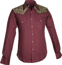 Cowboy-Shirt Leo aubergine