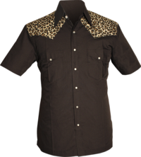 Shortsleeved Cowboy-Shirt Leo black