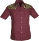 Shortsleeved Cowboy-Shirt Leo aubergine