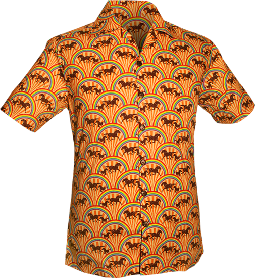 Shortsl. Rainbows & Horses dark-creme, rainbow